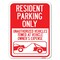 Signmission Parking Restriction Resident Parking Only Unauthorized Vehicles Towed at Owner Expense, A-1824-23368 A-1824-23368 - alternate 1